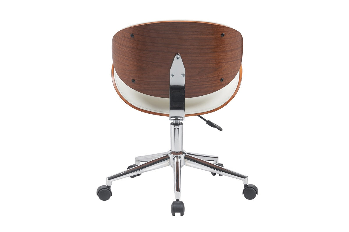 Ovela Bentwood Office Chair (White/Walnut)