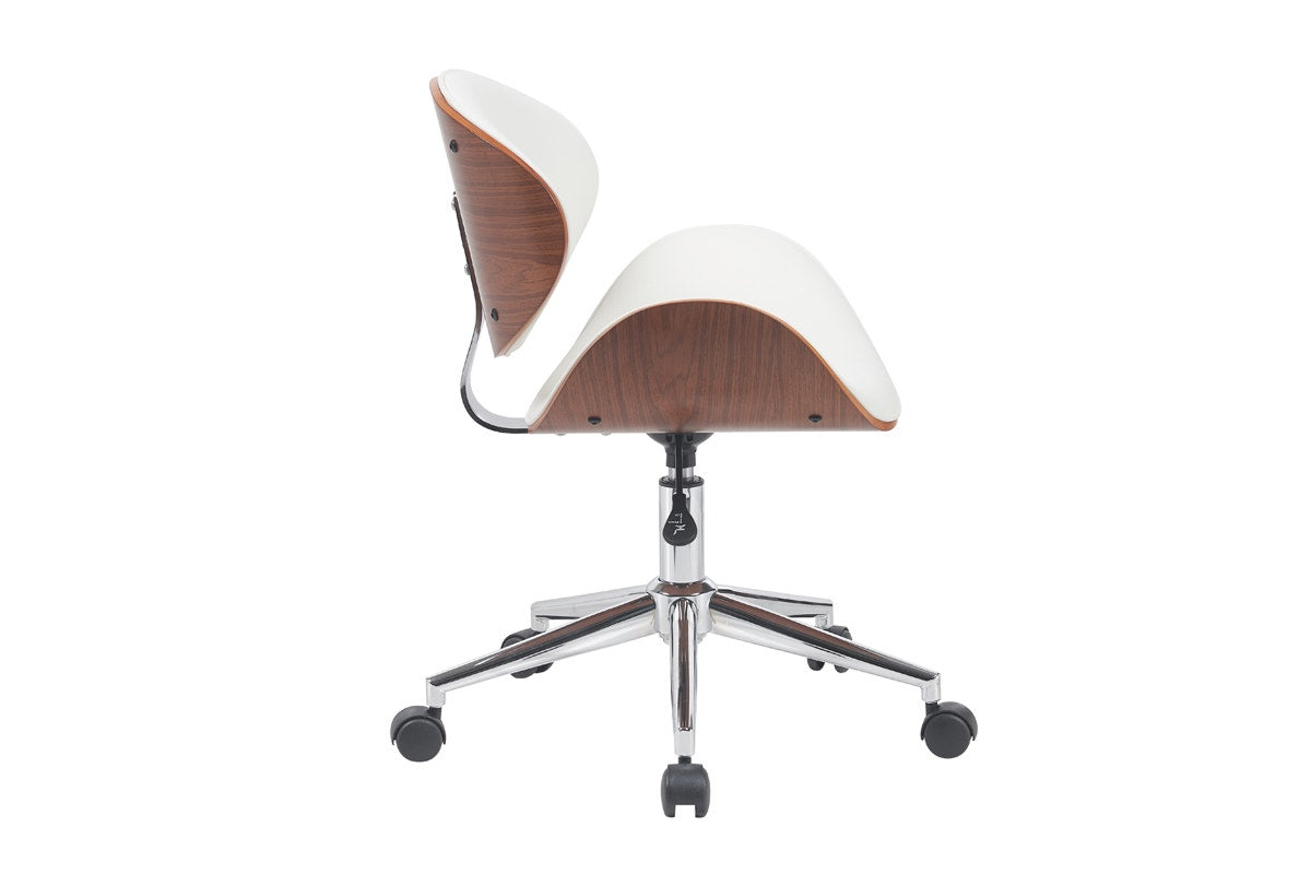 Ovela Bentwood Office Chair (White/Walnut)