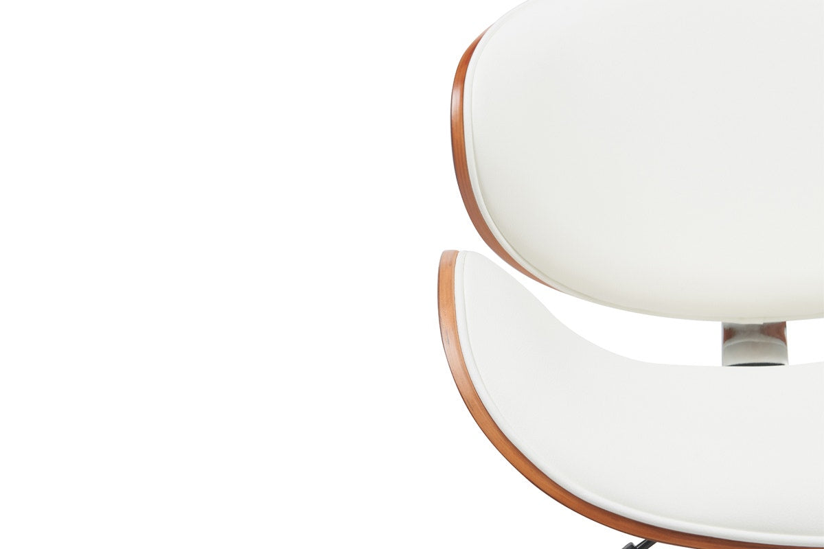 Ovela Bentwood Office Chair (White/Walnut)