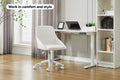 Ergolux Daisy Linen Office Chair (Beige/White)