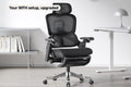 Ergolux Elite Ergonomic Mesh Office Chair with Footrest (Black)