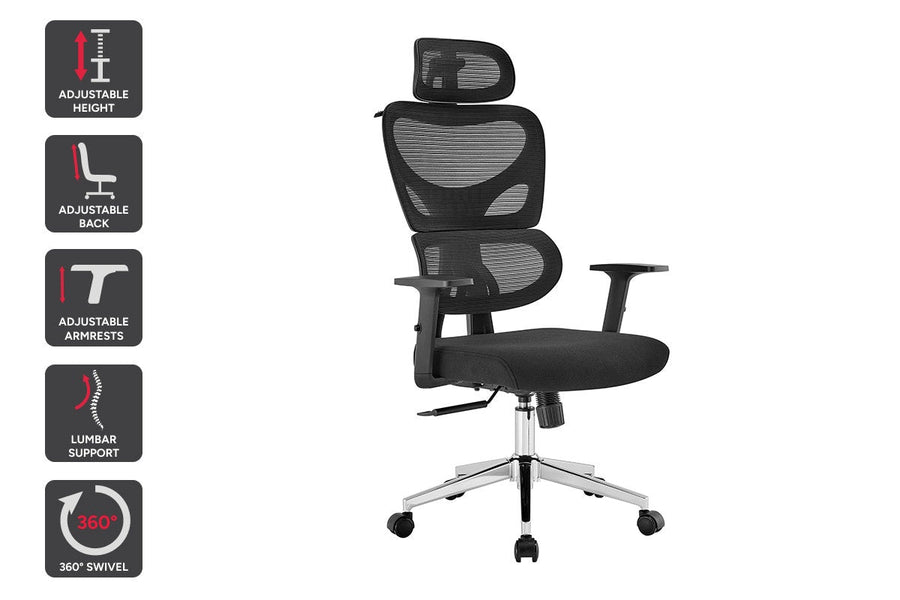 Ergolux Core Ergonomic Foam Office Chair (Black)