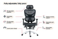 Ergolux EZ11 Ergonomic Mesh Office Chair with Footrest (Black)