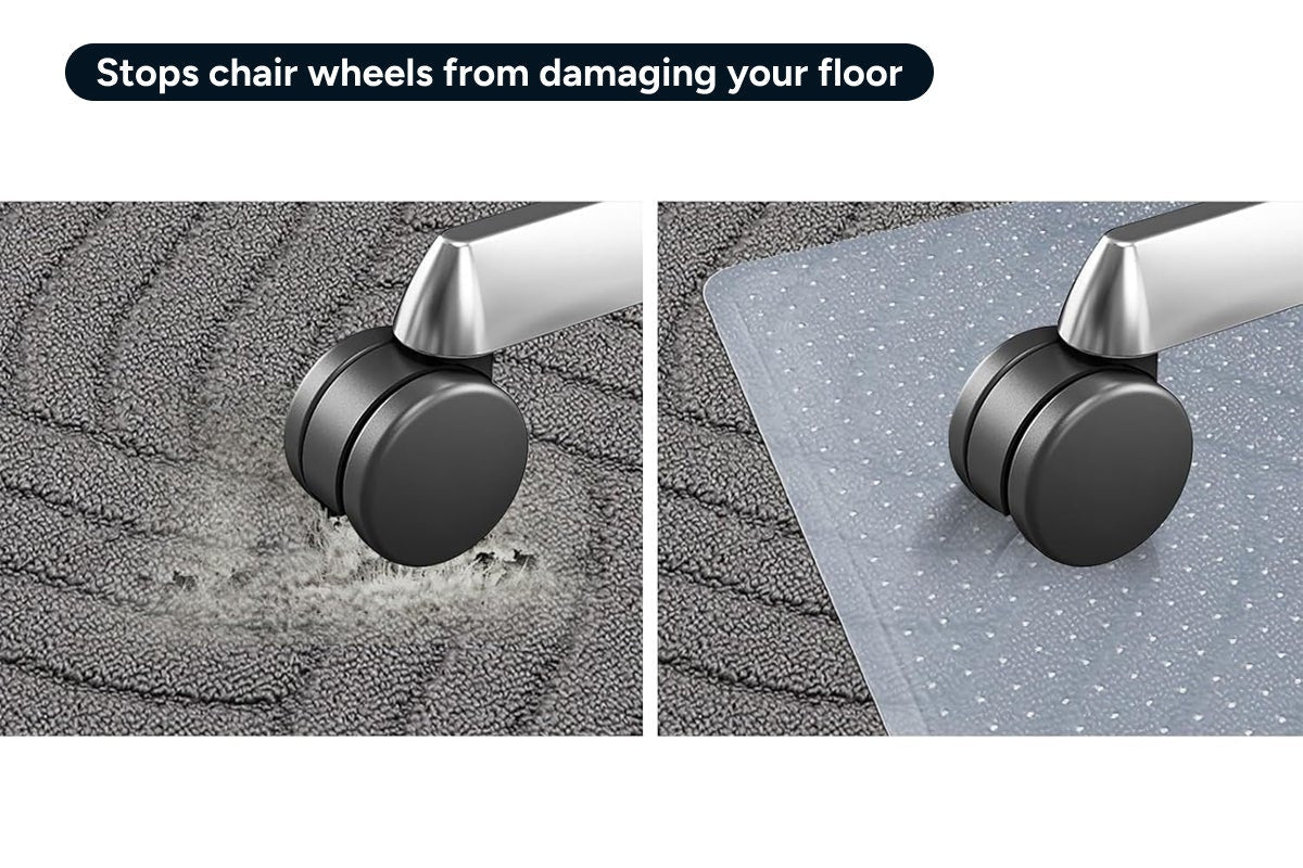 Ergolux Heavy Duty Office Chair Mat for 10mm Carpet (900 x 1200mm)