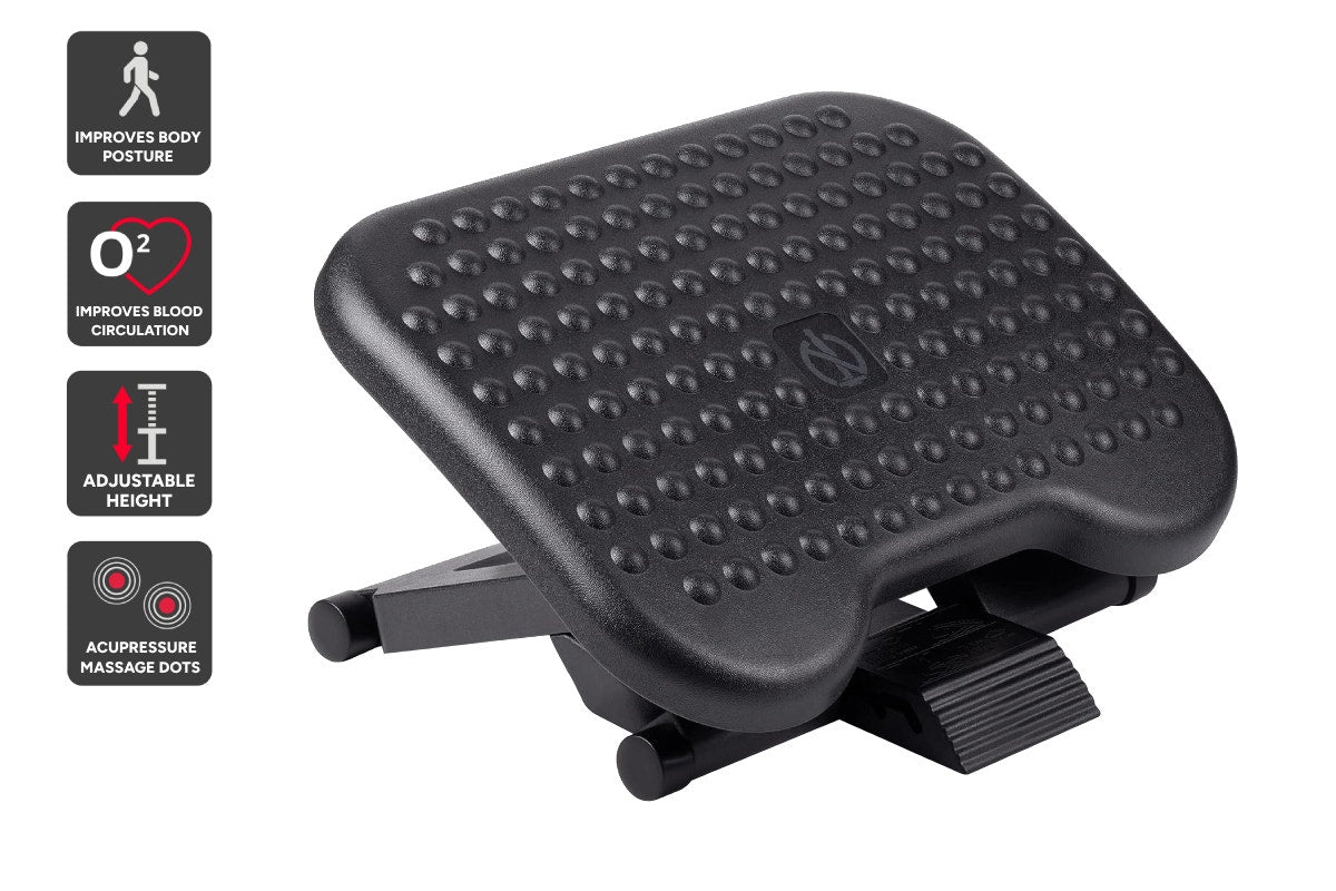 Ergolux Adjustable Under Desk Foot Rest (Black)