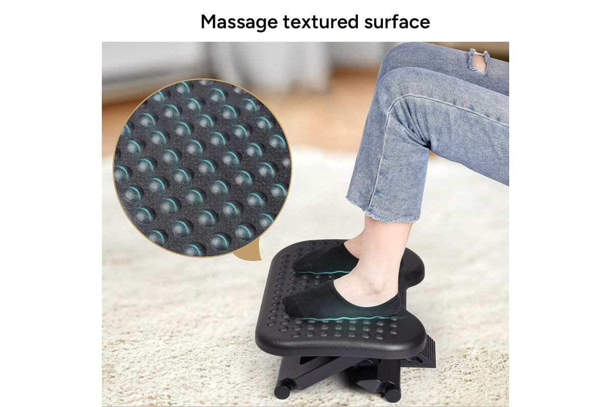 Ergolux Adjustable Under Desk Foot Rest (Black)
