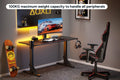 Ergolux Heavy Duty Height Adjustable Desk 136cm x 60cm (Black)