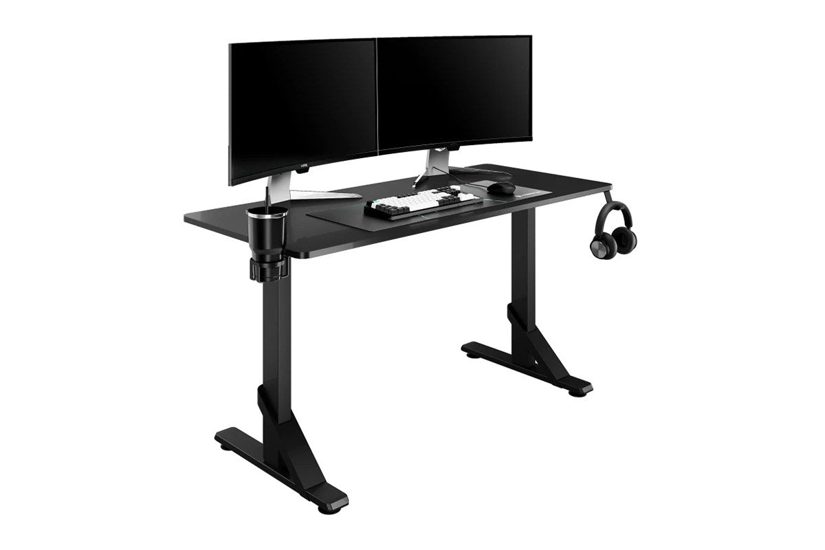 Ergolux Heavy Duty Height Adjustable Desk 136cm x 60cm (Black)