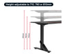 Ergolux Heavy Duty Height Adjustable Desk 136cm x 60cm (Black)