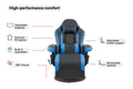 Ergolux Hotshot Recliner Gaming Office Chair (Black/Blue)