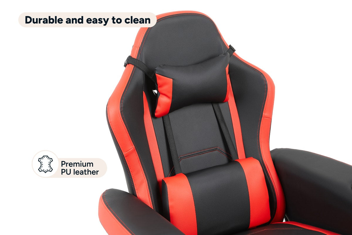 Ergolux Hotshot Recliner Gaming Office Chair (Black/Red)
