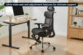 Ergolux Pro Max Ergonomic Mesh Office Chair with Footrest (Black)