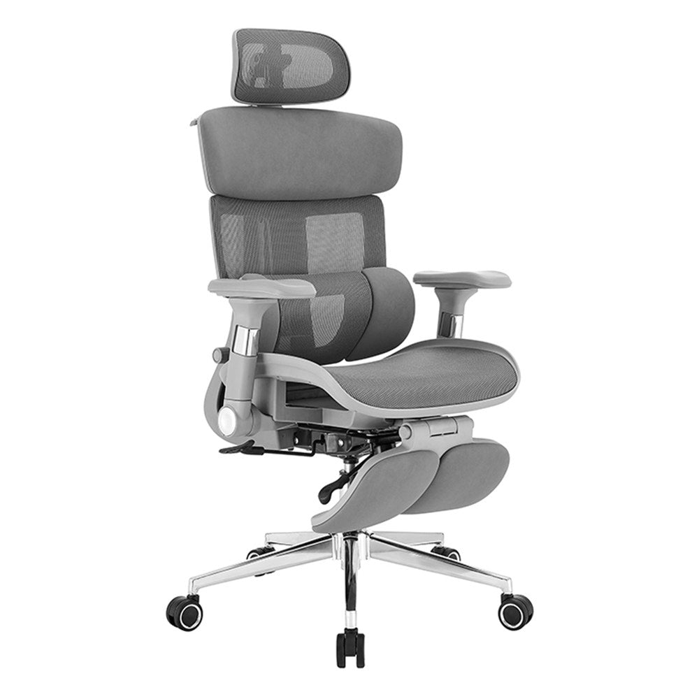 Ergolux Pro Max Ergonomic Mesh Office Chair with Footrest (Grey)