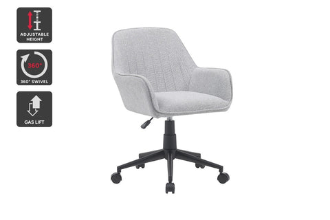Ovela Milly Fabric Office Chair (Grey/Black)