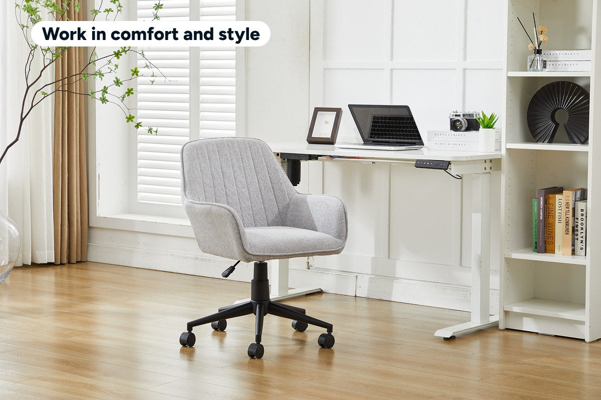 Ovela Milly Fabric Office Chair (Grey/Black)