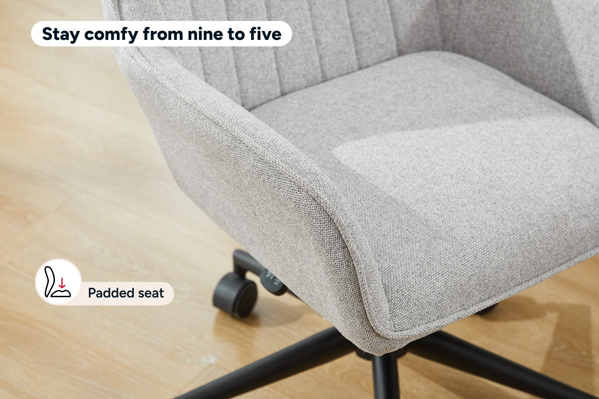 Ovela Milly Fabric Office Chair (Grey/Black)