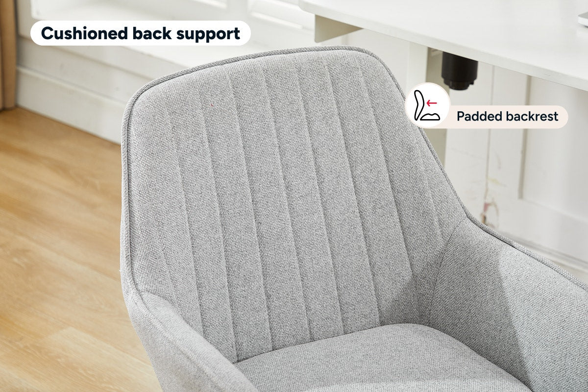 Ovela Milly Fabric Office Chair (Grey/Black)