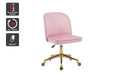 Ovela Monty Velvet Office Chair (Blush)