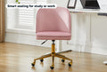 Ovela Monty Velvet Office Chair (Blush)