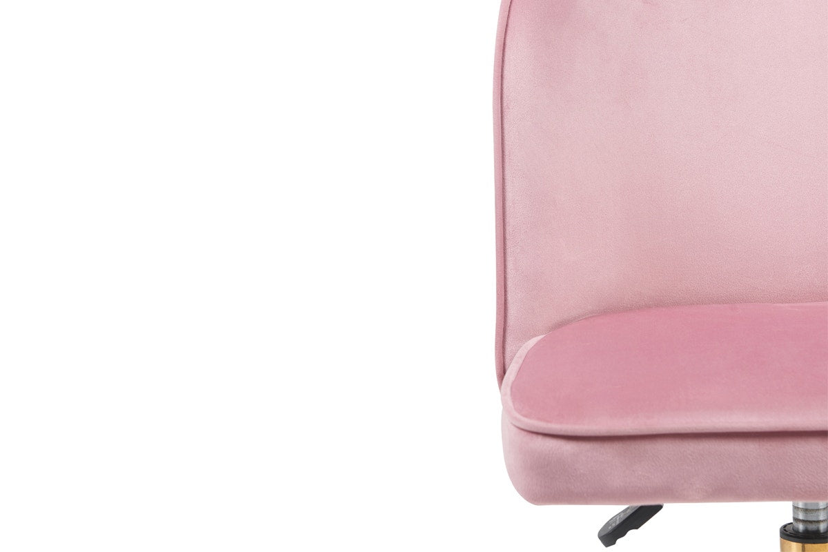 Ovela Monty Velvet Office Chair (Blush)