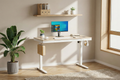 Ergolux Electric Standing Desk with Drawer 120 x 60cm (Oak/White)