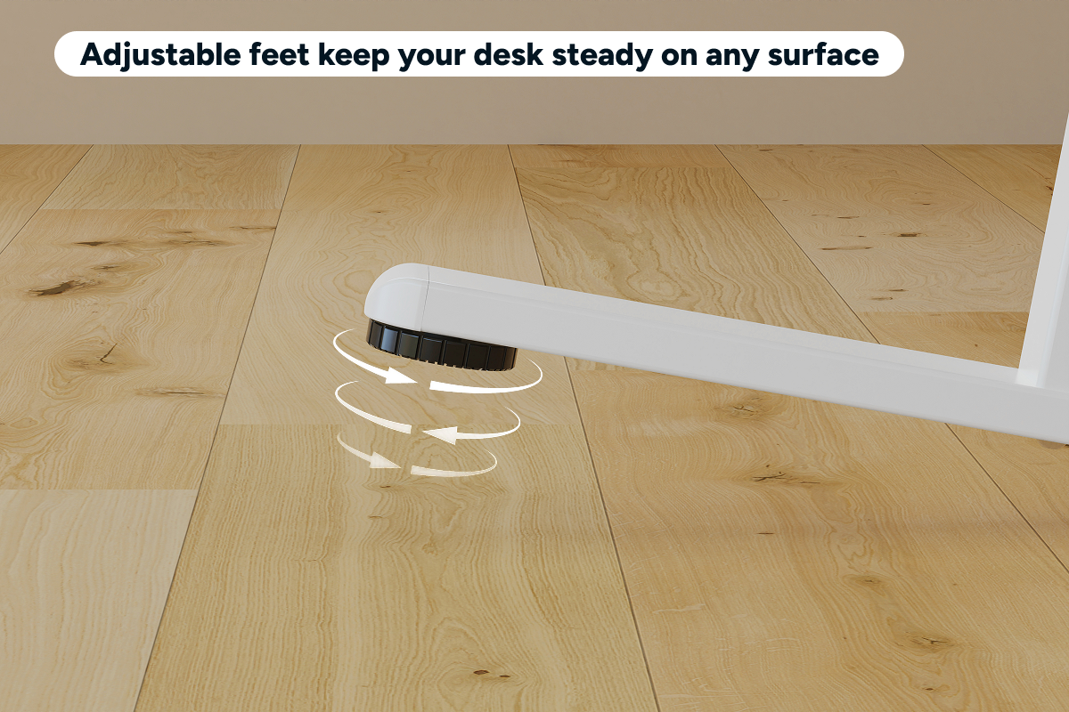 Ergolux Electric Standing Desk with Drawer 120 x 60cm (Oak/White)