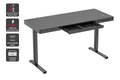 Ergolux Electric Standing Desk with Drawer 140 x 60cm (Black/Black)