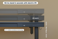 Ergolux Electric Standing Desk with Drawer 140 x 60cm (Black/Black)