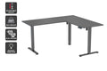 Ergolux Electric L-Shaped Dual-Motor Standing Desk 160 x 140cm (Black/Black)
