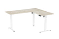 Ergolux Electric L-Shaped Dual-Motor Standing Desk 160 x 140cm (Oak/White)