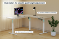Ergolux Electric L-Shaped Dual-Motor Standing Desk 160 x 140cm (Oak/White)