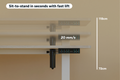 Ergolux Electric L-Shaped Dual-Motor Standing Desk 160 x 140cm (Oak/White)