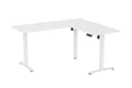 Ergolux Electric L-Shaped Dual-Motor Standing Desk 160 x 140cm (White/White)