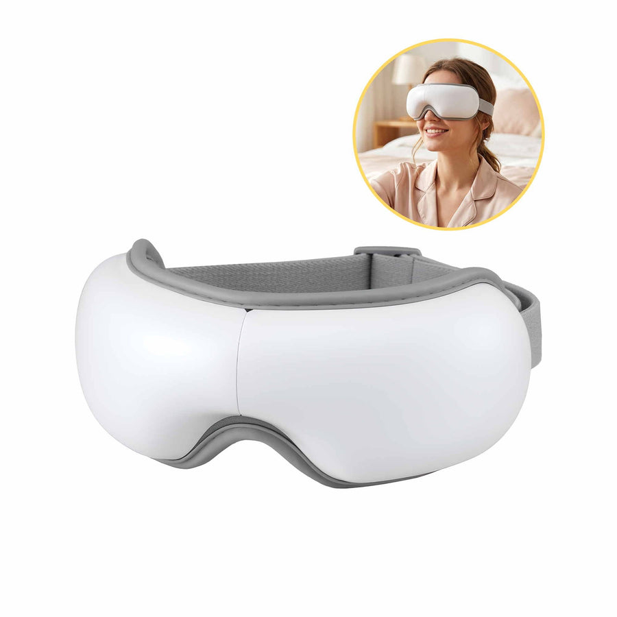 Livemor Foldable Heated Eye Massager with Bluetooth Air Compression and Vibration
