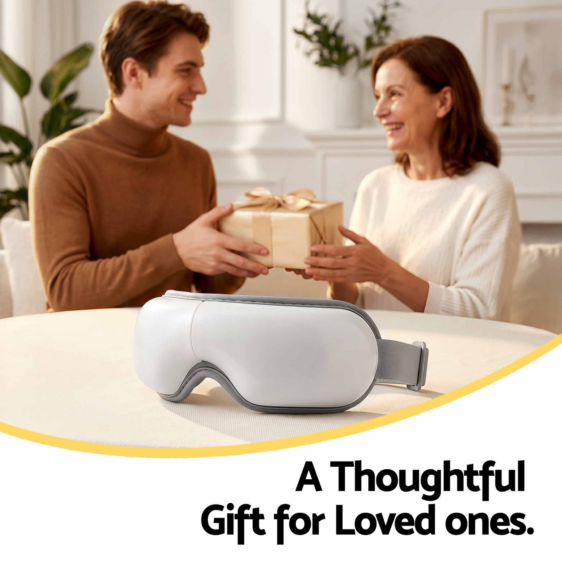 Livemor Foldable Heated Eye Massager with Bluetooth Air Compression and Vibration