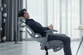 Ergolux Elite Ergonomic Office Chair with Footrest (Black)