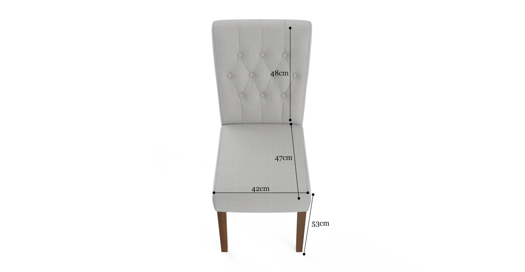 Set of 2 Brosa Espen Dining Chairs - Cloud Grey/Dark Brown - SuperSaverAU - view 8