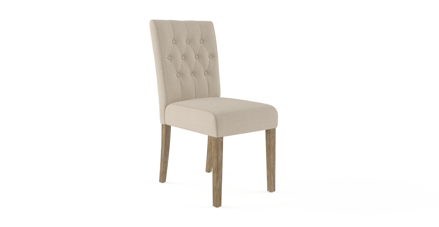 Set of 2 Brosa Espen Dining Chairs (French Beige/Wire Brushed)