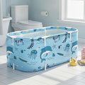Weisshorn Foldable Bathtub 114x62cm Blue - Extra-Large, Insulated, Inflatable Pillow - SuperSaverAU - view 5