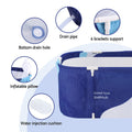 Weisshorn Foldable Bathtub 114x62cm Navy Blue - Extra-Large, Insulated, Inflatable Pillow - SuperSaverAU - view 5