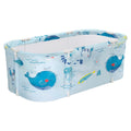 Weisshorn Foldable Bathtub 134x65cm Blue with Inflatable Pillow & Drain Pipe - SuperSaverAU - view 1