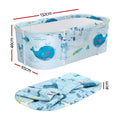 Weisshorn Foldable Bathtub 134x65cm Blue with Inflatable Pillow & Drain Pipe - SuperSaverAU - view 2