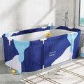 Weisshorn Foldable Bathtub 134x65cm Navy Blue with Inflatable Pillow & Drain Pipe - SuperSaverAU - view 6