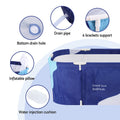 Weisshorn Foldable Bathtub 134x65cm Navy Blue with Inflatable Pillow & Drain Pipe - SuperSaverAU - view 4