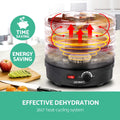 Devanti 5 Tray Food Dehydrator Fruit & Jerky Dryer - Black