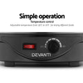 Devanti 5 Tray Food Dehydrator Fruit & Jerky Dryer - Black