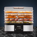 Devanti 5 Tray Food Dehydrator Fruit & Jerky Dryer - Black