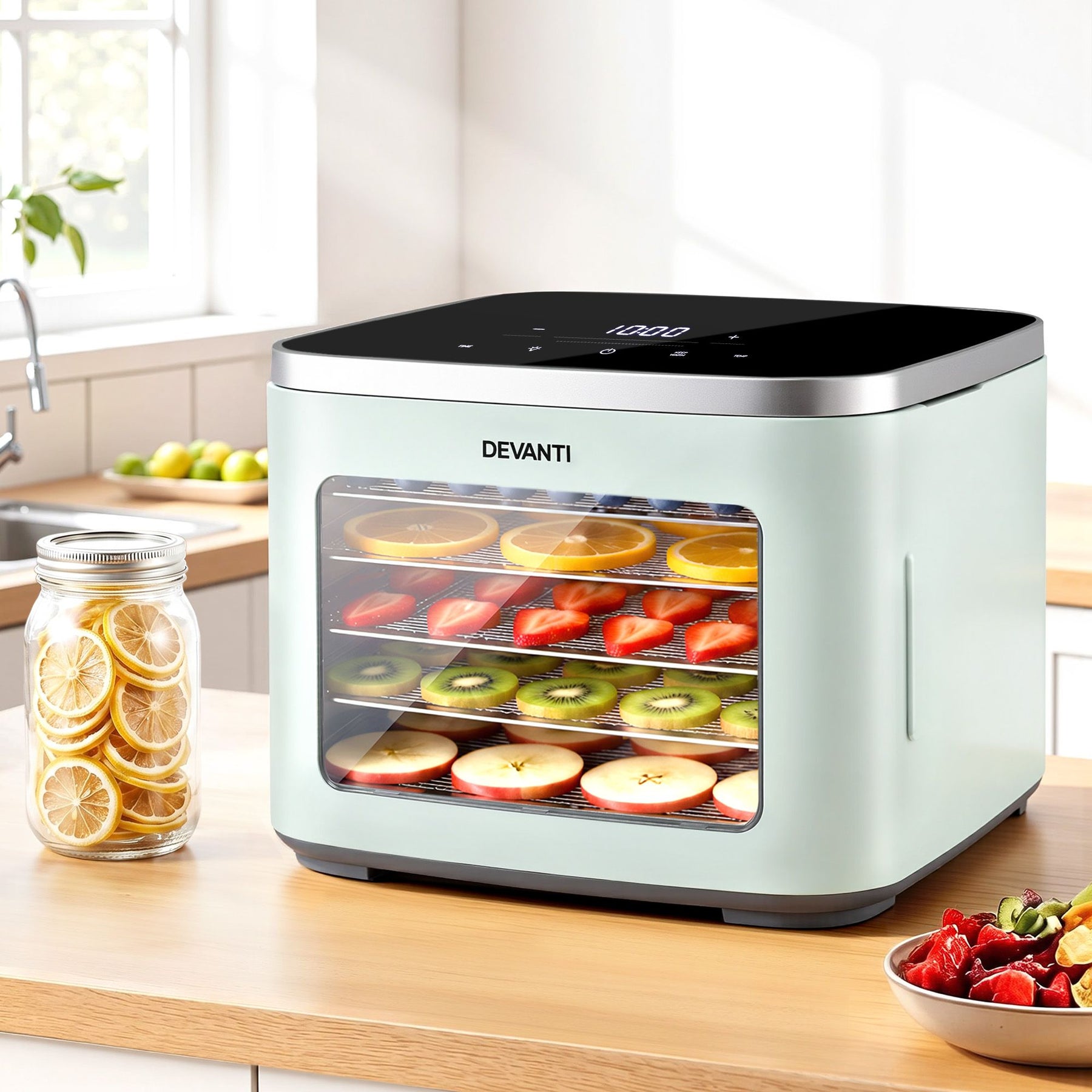Devanti 5 Tray Mini Food Dehydrator Machine - Green