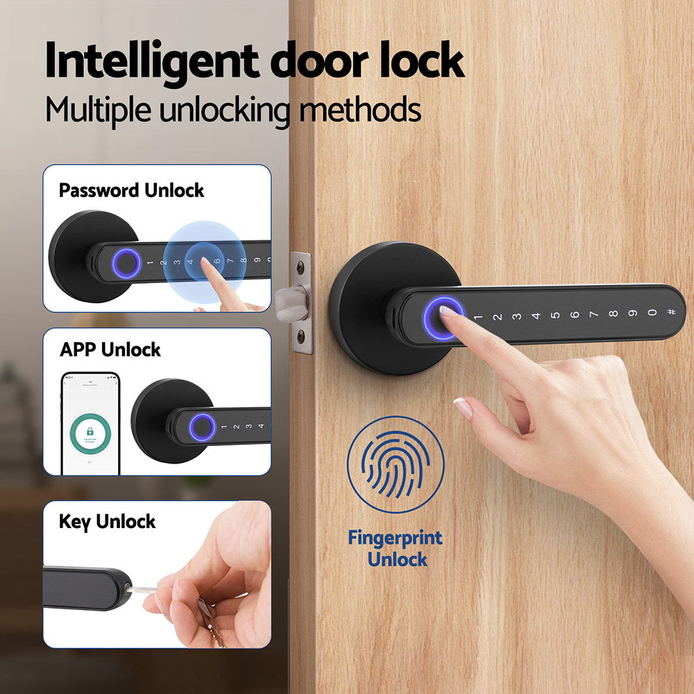 UL-tech Fingerprint Door Lock Smart Electronic Handle - SuperSaverAU - view 4