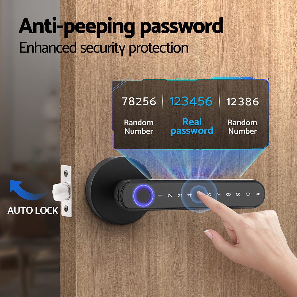 UL-tech Fingerprint Door Lock Smart Electronic Handle - SuperSaverAU - view 6